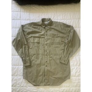 GOOUCH Long Sleeve Outdoor Button shirt Size‎ Small Cotton Khaki
